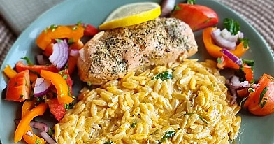 Krēmīga orzo pasta ar lasi