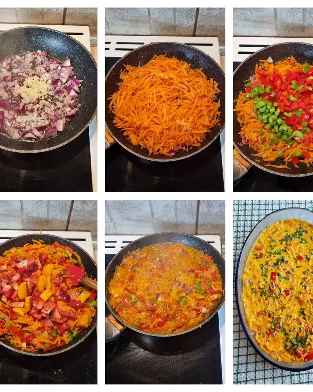 Pildīti patisoni dārzeņu mērcē