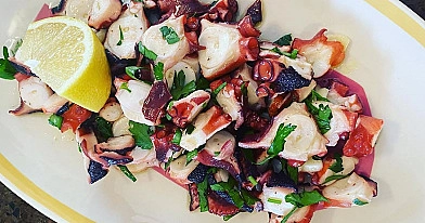 Itališkos aštuonkojų salotos su bulvėmis (insalata Di Polpo)