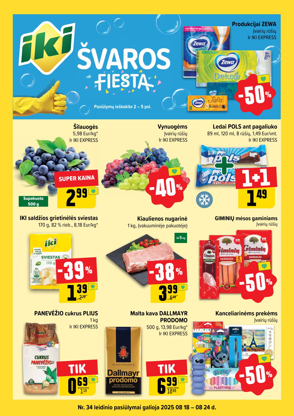 IKI SAVAITĖLĖ akcijų ir nuolaidų leidinys Nr.34 2025.08.18 - 2025.08.24
