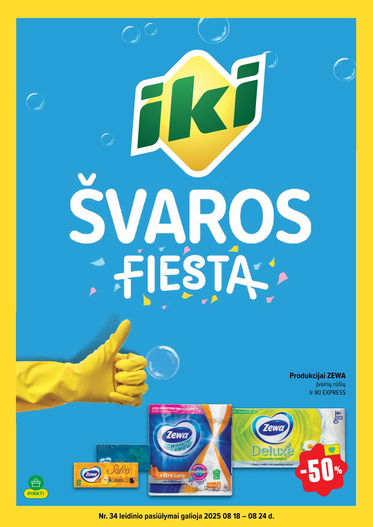 IKI nuolaidu katalogas "Švaros fiesta!" 2025.08.18 - 2025.08.24