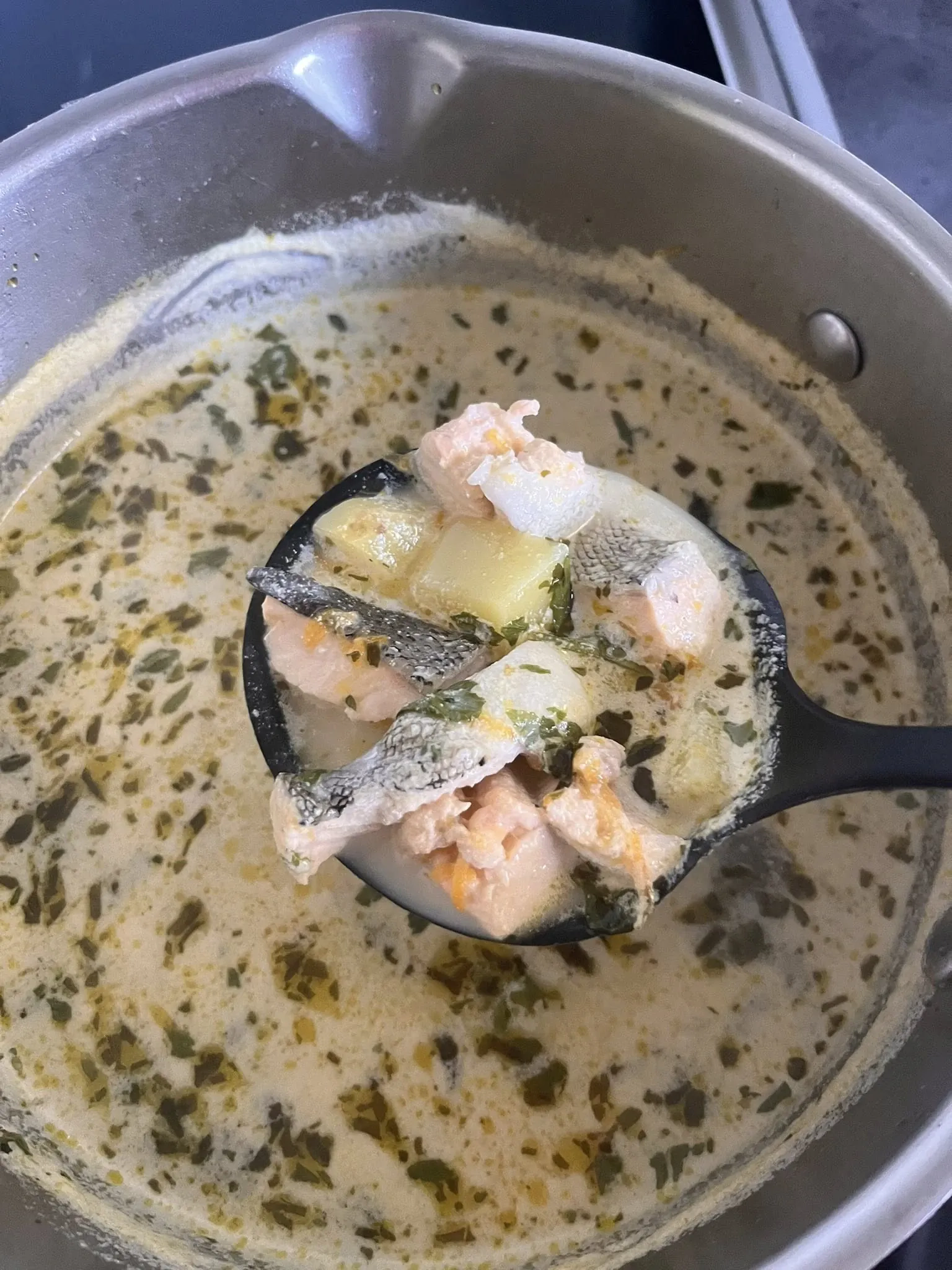 Norvegiška žuvienė su bulvėmis - Norwegian fish soup