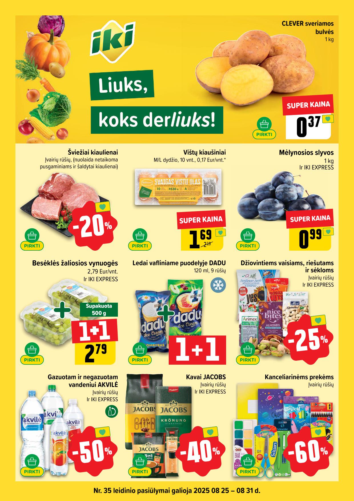 IKI SAVAITĖLĖ akcijų ir nuolaidų leidinys Nr.35 2025.08.25 - 2025.08.31