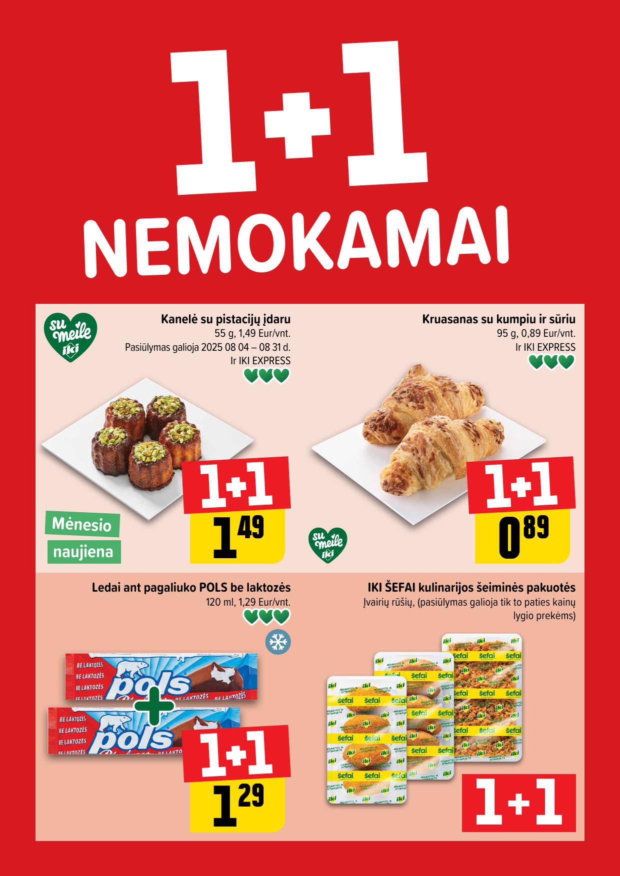 IKI akcijų leidinukas "Daugiau yra pigiau 1+1 nemokamai" 2025.08.25 - 2025.08.31