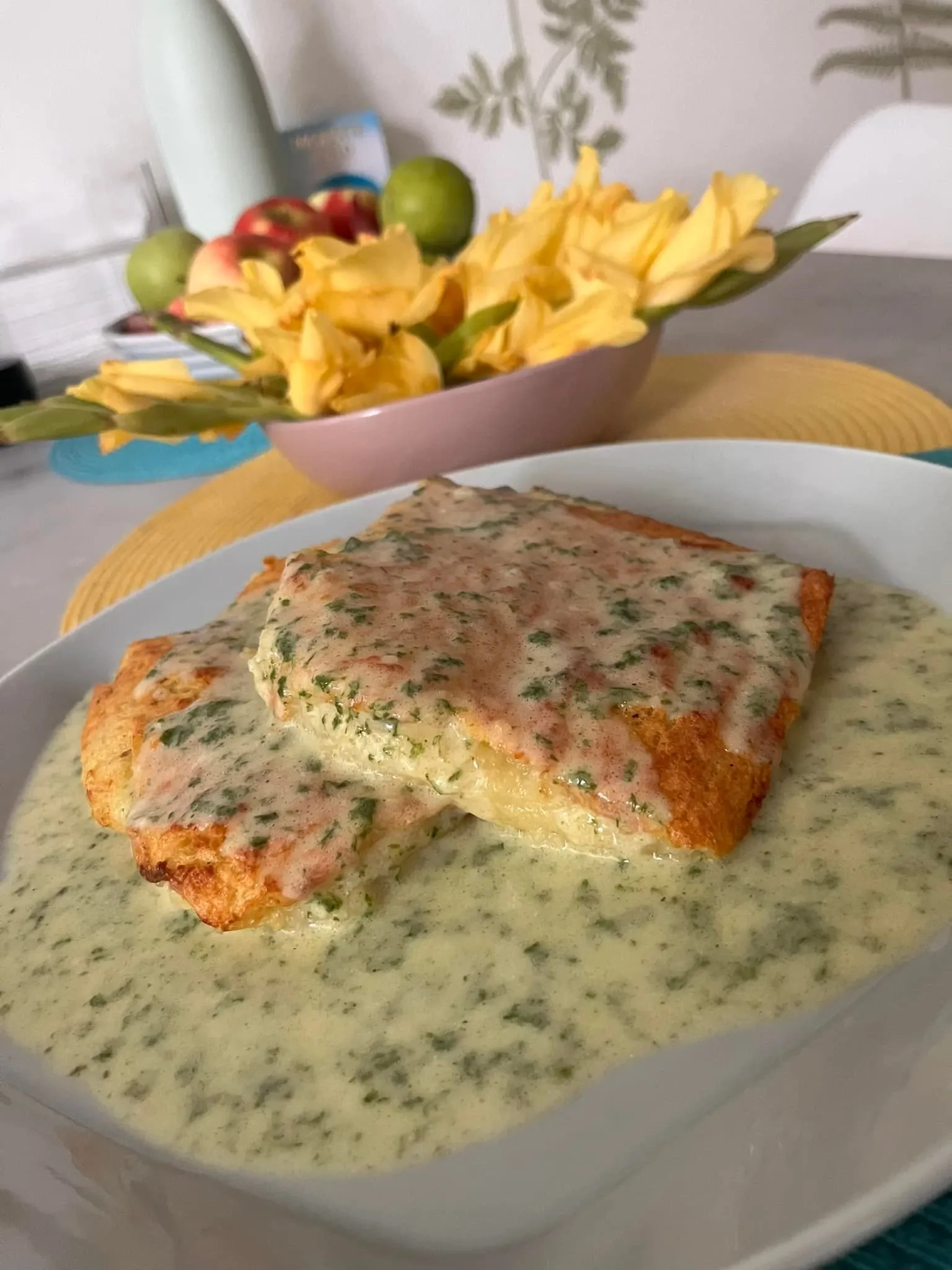 Bulvių plokštainis su kiaulienos faršu Bulvių plokštainis su kiaulienos faršu