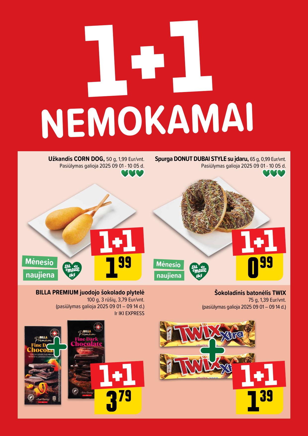 IKI akcijų leidinukas "Daugiau yra pigiau 1+1 nemokamai" 2025.09.01 - 2025.09.07