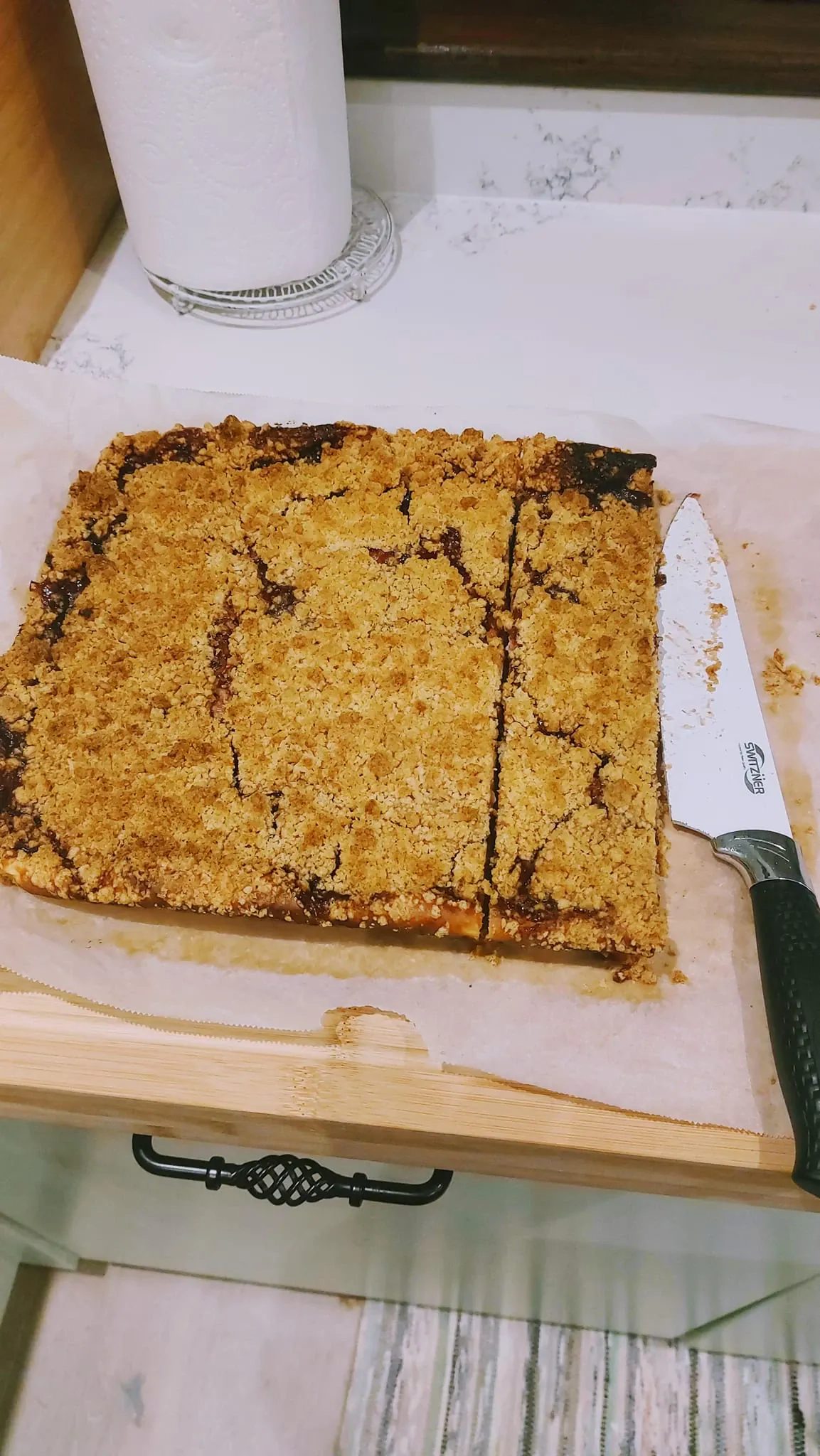 Trupininis pyragas su varške ir uogiene pagal Saulėtą virtuvę