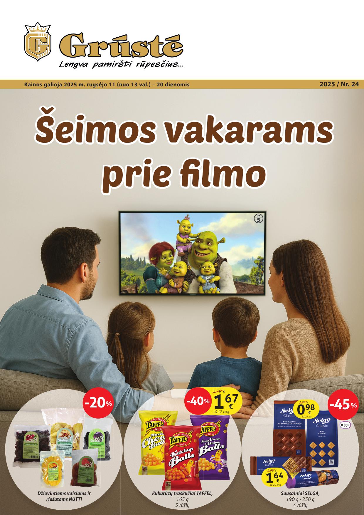 GRŪSTE akcijų ir nuolaidų leidinys 2025-09-15 - 2025-09-24