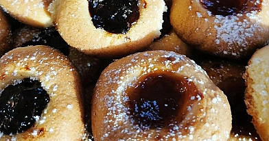 Varškės sausainiai su džemu