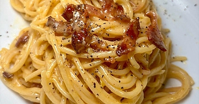 Spaghetti carbonara z mascarpone