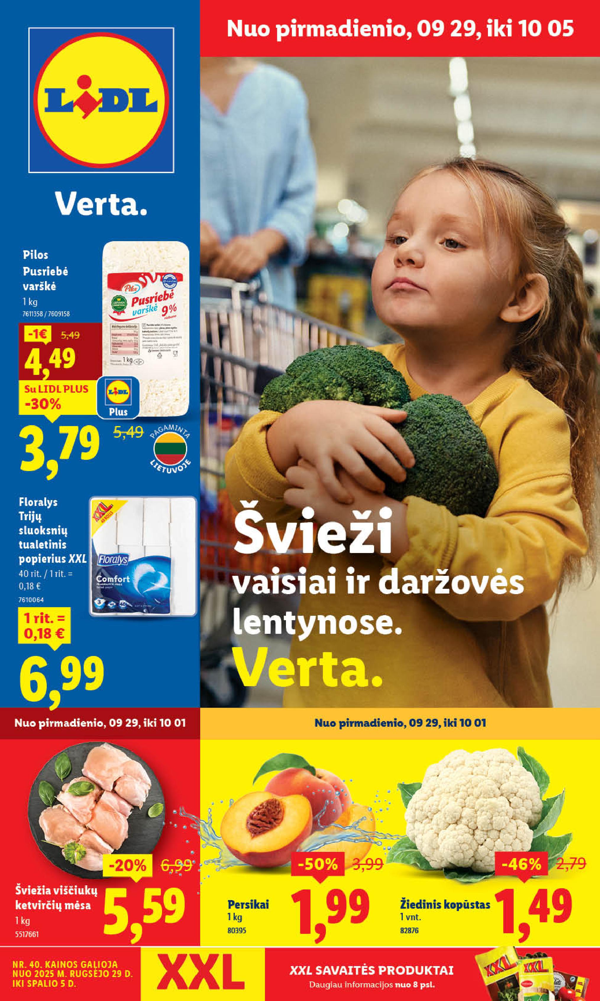 LIDL akcijų ir nuolaidų leidinys 2025-09-29 - 2025-10-05