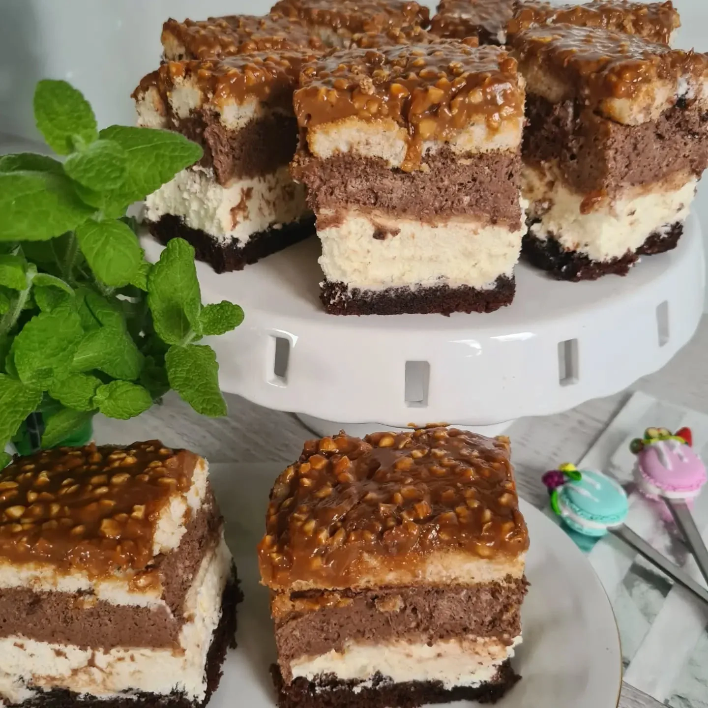 Ciasto z kajmakiem, czekoladą i mascarpone