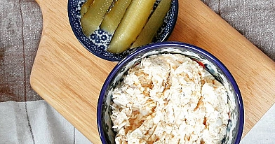 Pasta z makreli i jajek z fetą