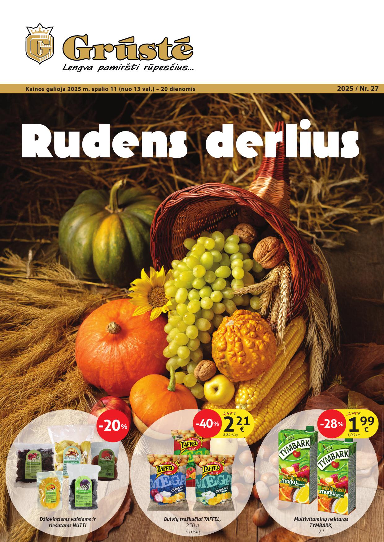 GRŪSTE akcijų ir nuolaidų leidinys 2025-10-13 - 2025-10-22