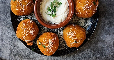 Traškūs arančinai - virtų ryžių kroketai