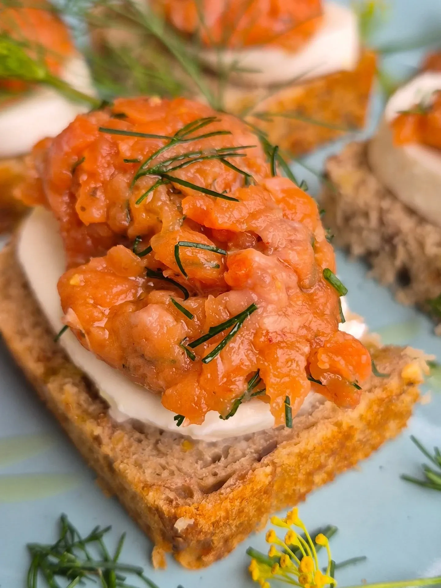 Tatar z pstrąga łososiowego z mozzarellą i oliwą – eleganckie danie na kolację