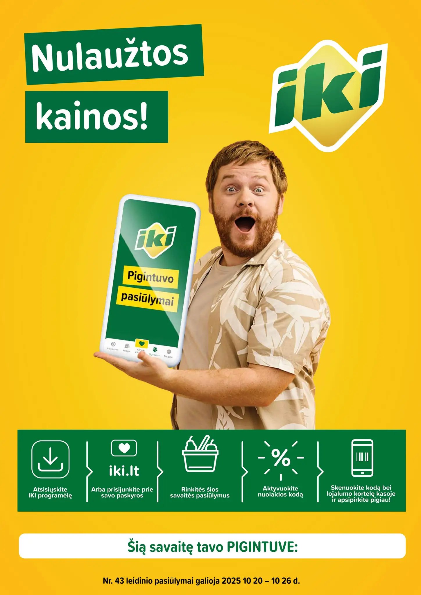 IKI akcijų leidinukas "Taupymo žaidynės" 2025.10.20 - 2025.10.26