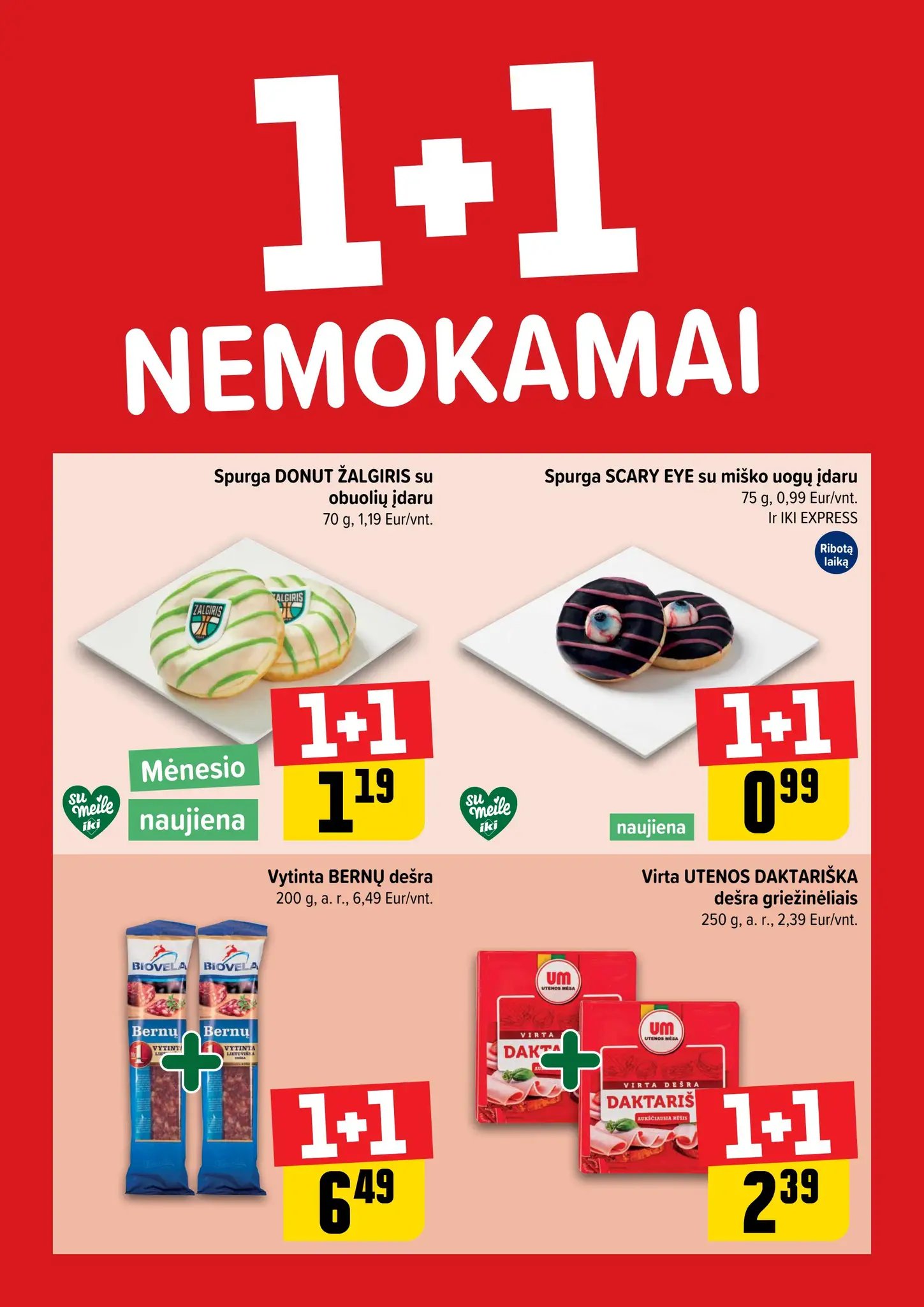 IKI akcijų leidinukas "Daugiau yra pigiau 1+1 nemokamai" 2025.10.20 - 2025.10.26