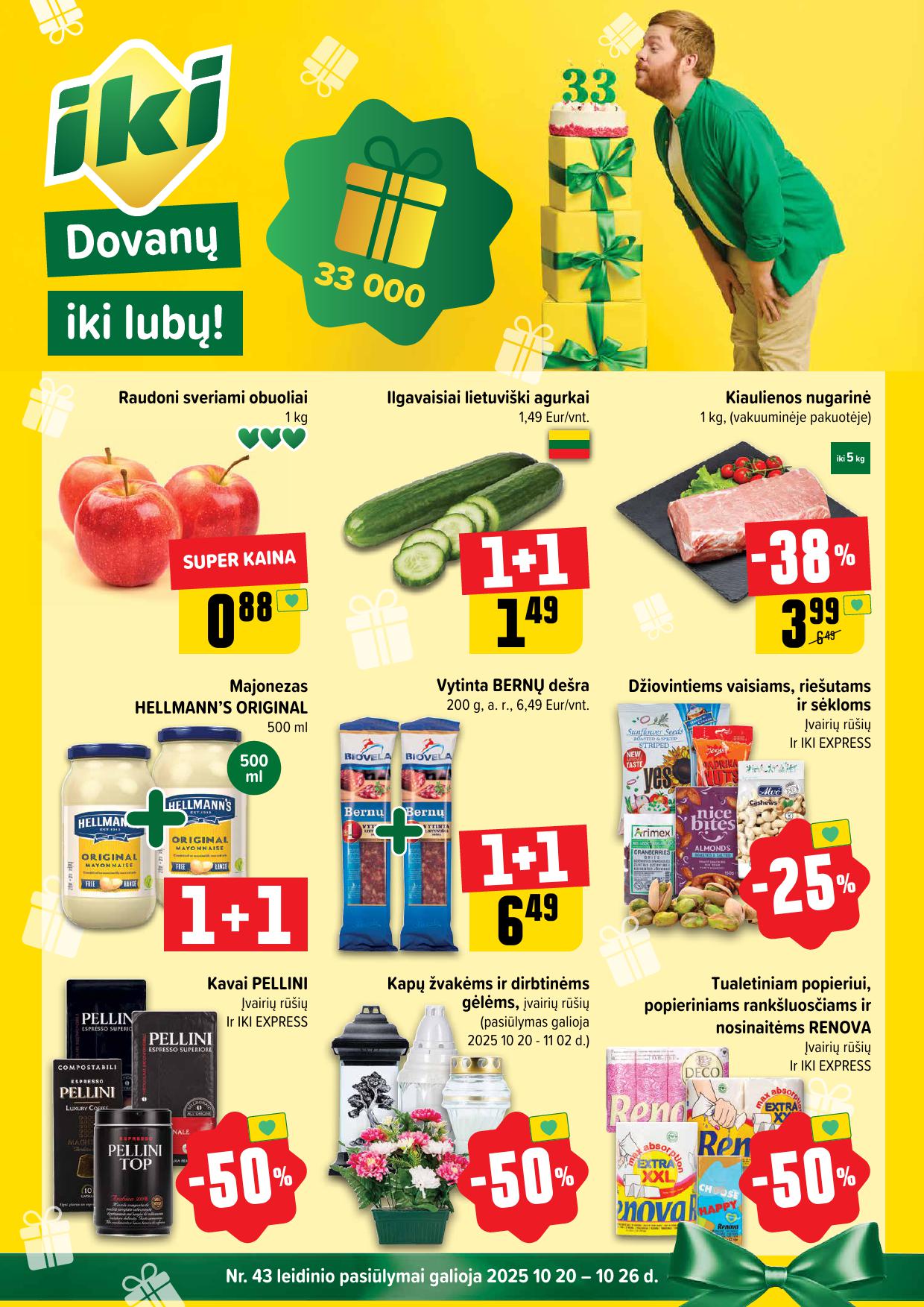 IKI SAVAITĖLĖ akcijų ir nuolaidų leidinys Nr.43 2025.10.20 - 2025.10.26