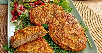 Fit placki z kurczaka i warzyw pieczone w piekarniku