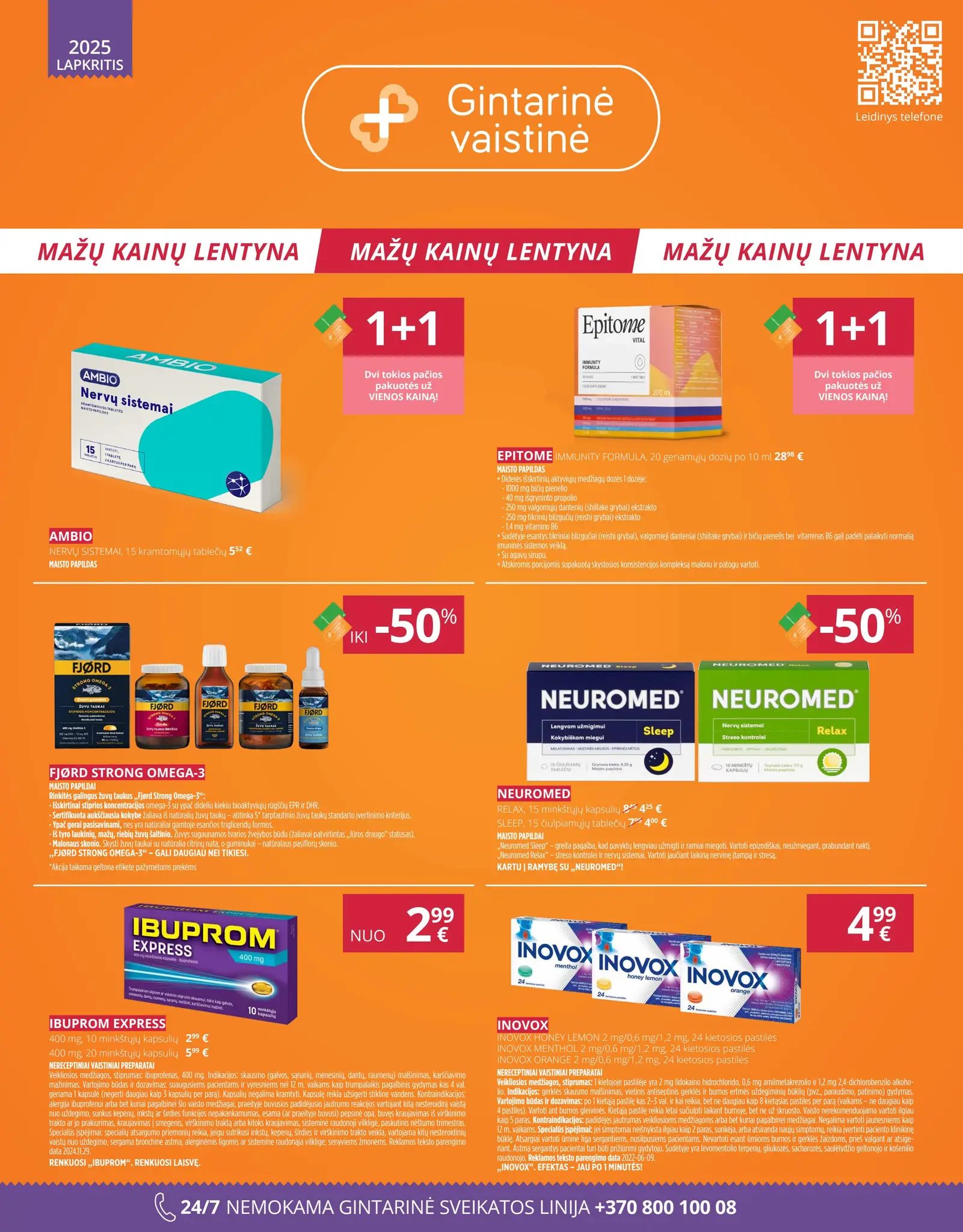 GINTARINE akcijų ir nuolaidų leidinys 2025-11-01 - 2025-11-30