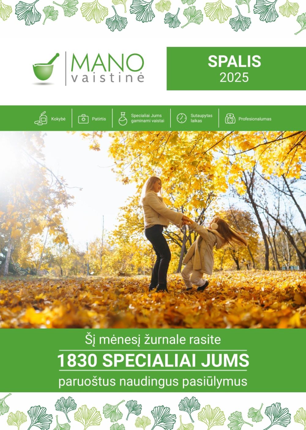 MANO VAISTINĖ akcijų ir nuolaidų leidinys 2025-11-01 - 2025-11-30