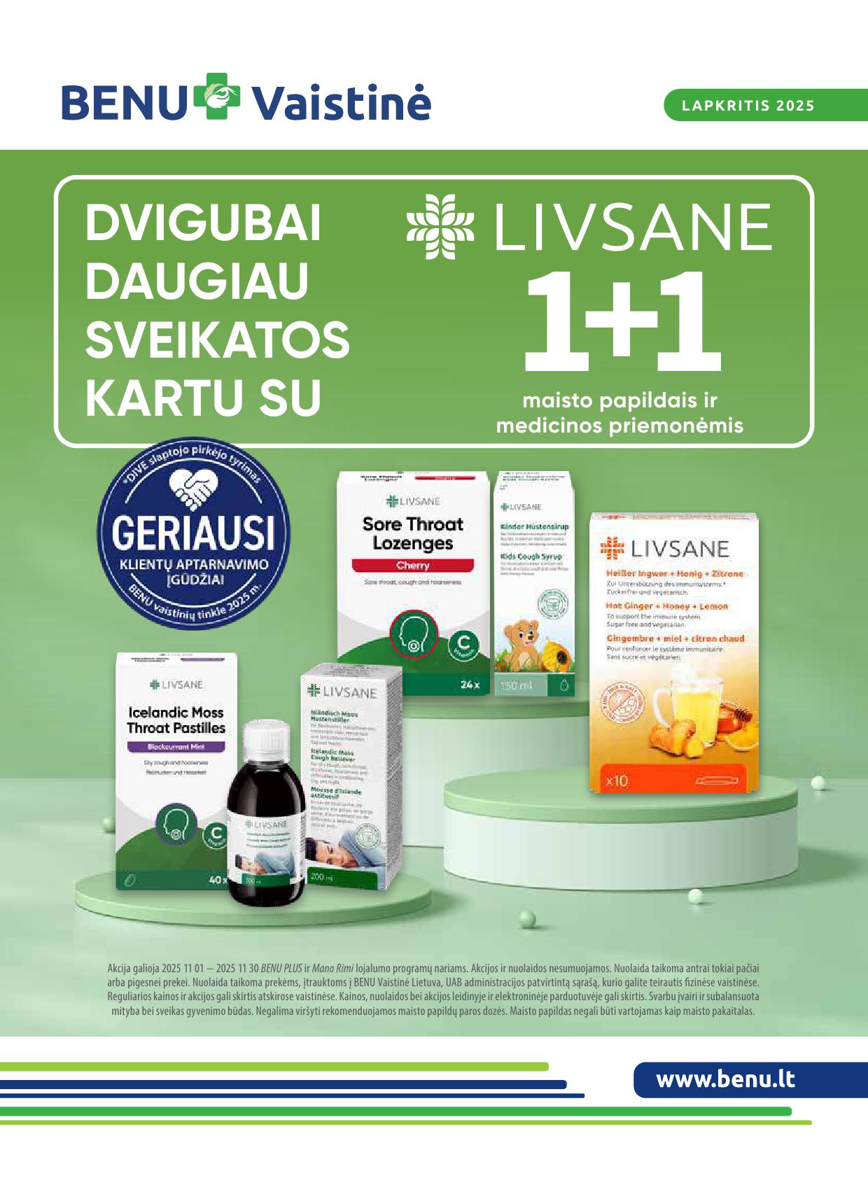 BENU akcijų ir nuolaidų leidinys 2025-11-01 - 2025-11-30