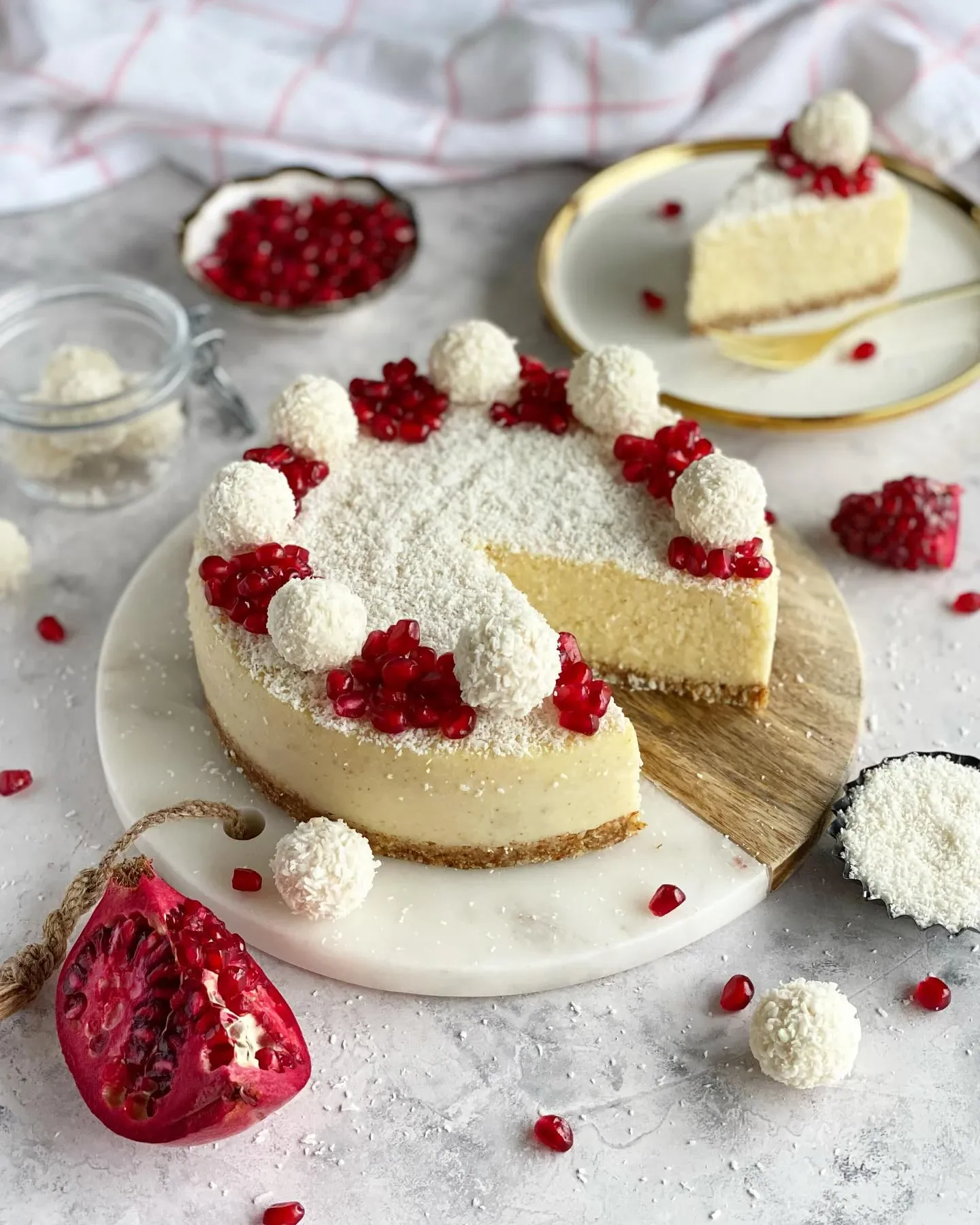 Wegański "sernik" Raffaello z kaszy jaglanej bez glutenu i cukru 🥥💖