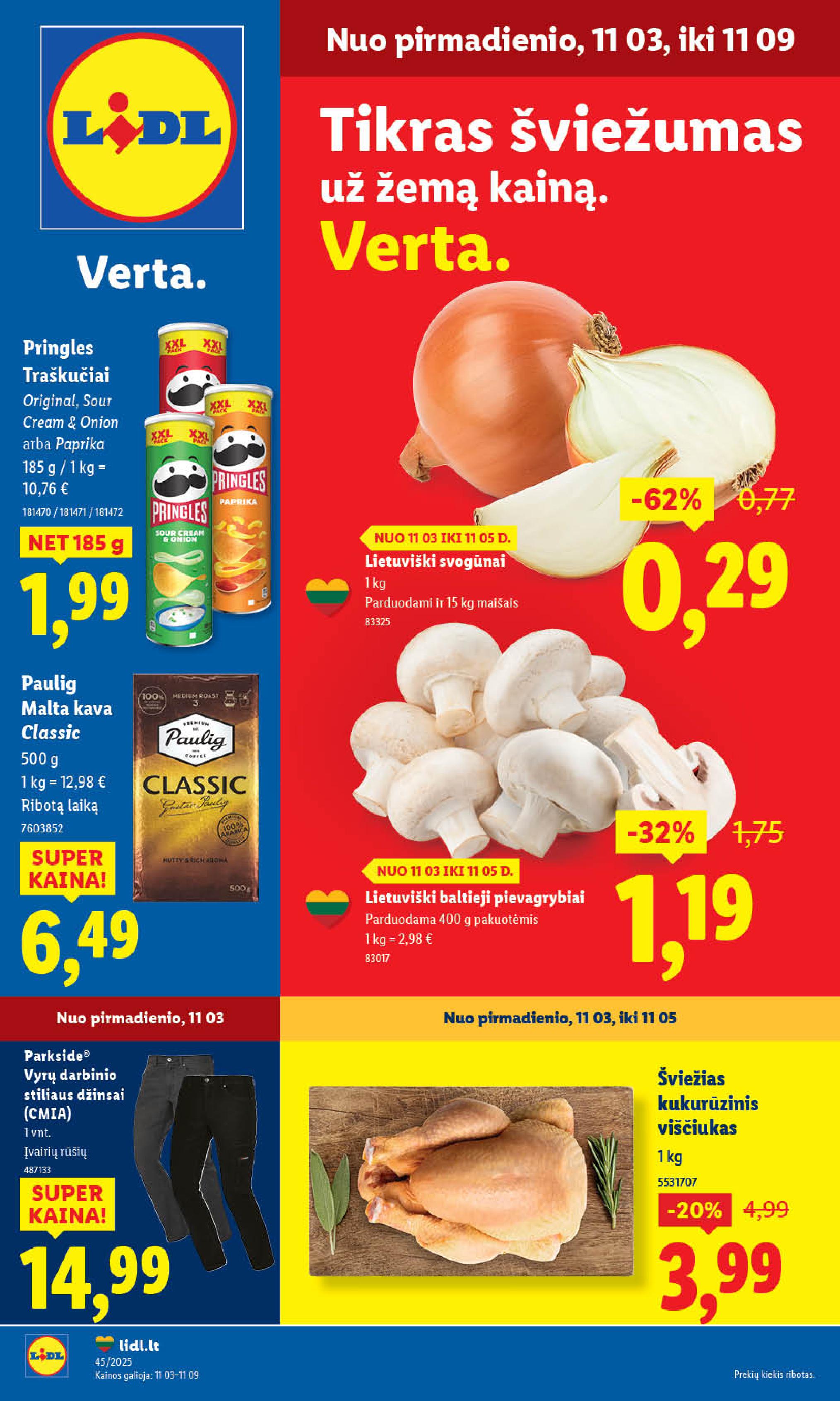 LIDL akcijų ir nuolaidų leidinys 2025-11-03 - 2025-11-09