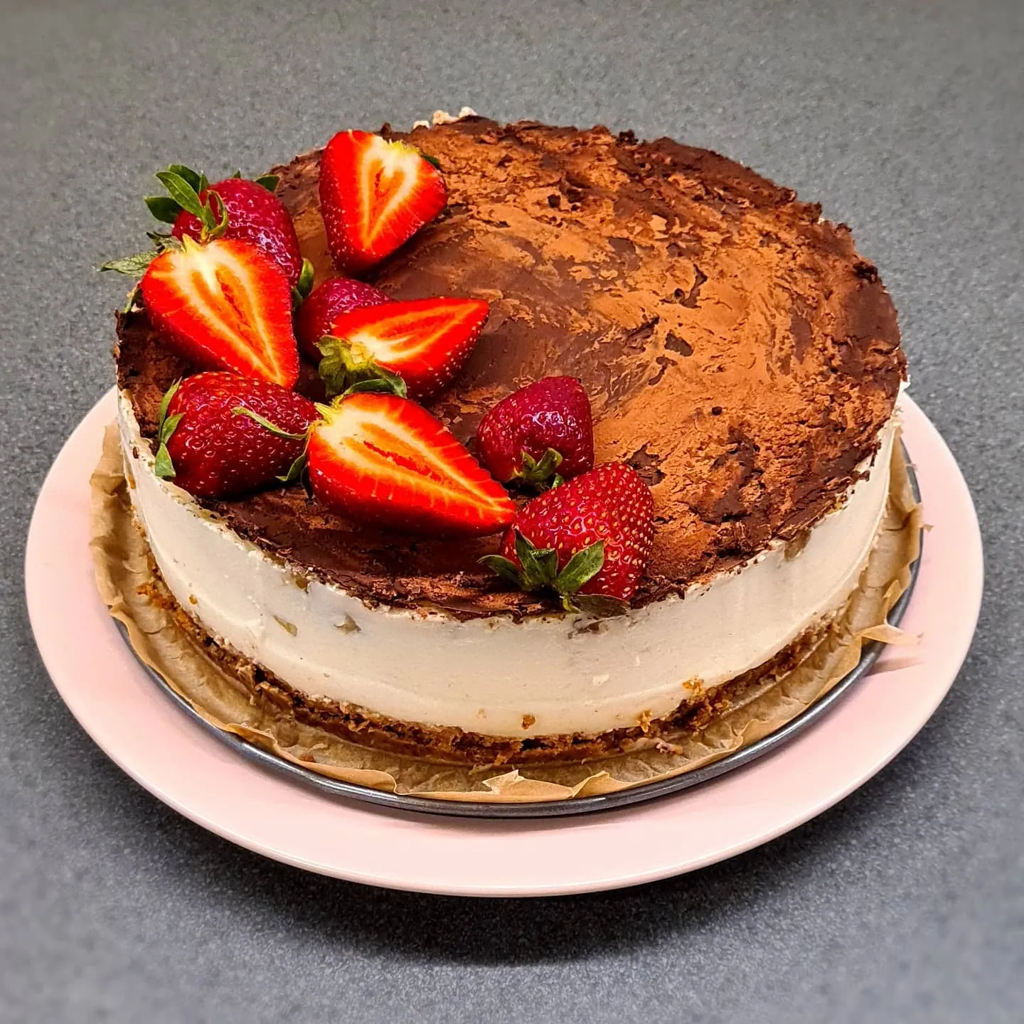 Bez cepšanas banānu un šokolādes siera kūka