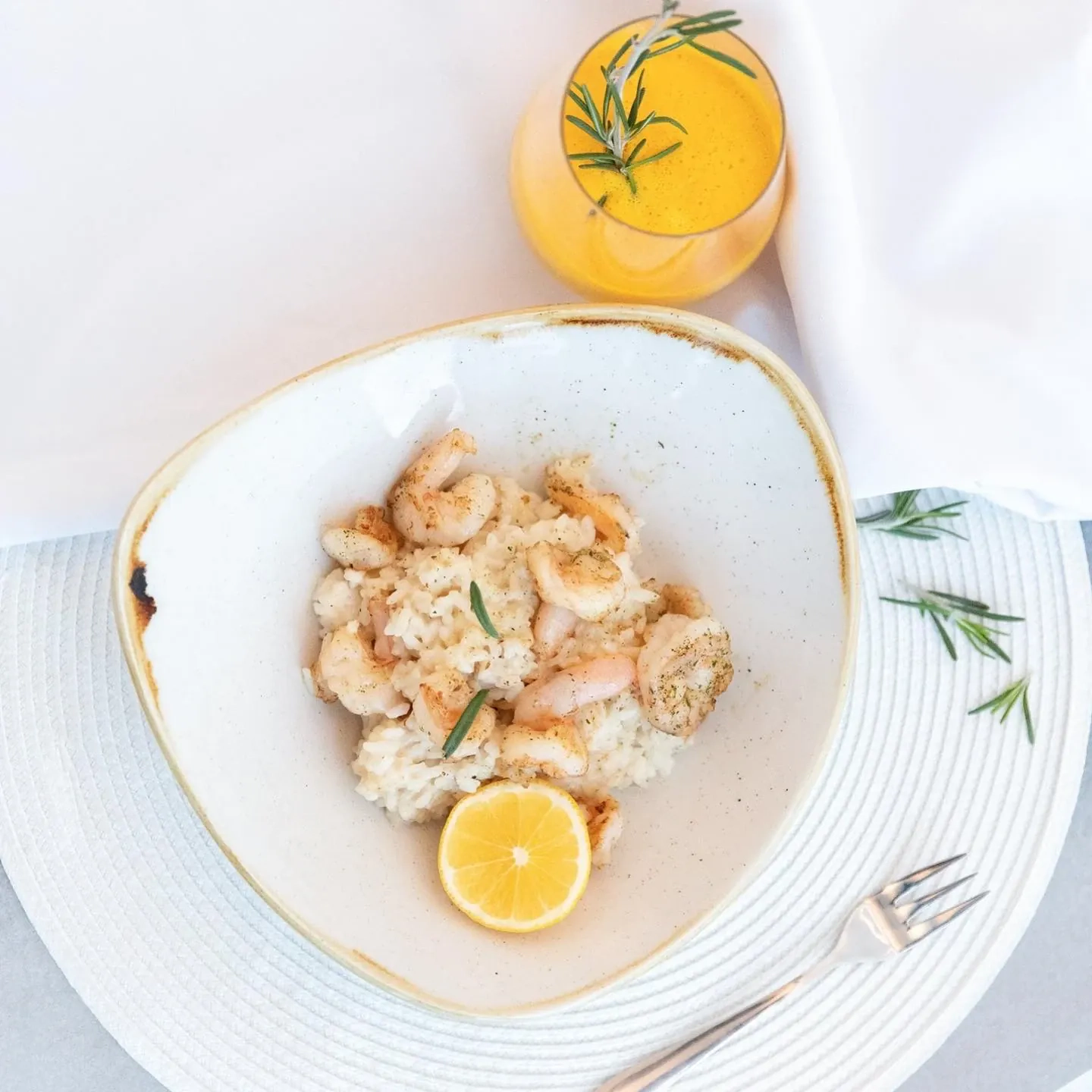 Risotto - Rizotas su didžiosiomis krevetėmis ir grietinėle