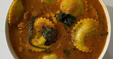 Itališka daržovių sriuba su sūrio virtinukais