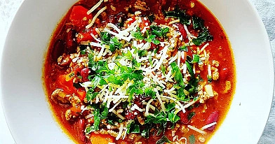 Skaniausia čili sriuba su faršu ir pupelėmis