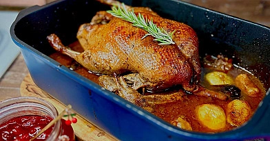 Orkaitėje kepta antis su naminiu teriyaki padažu