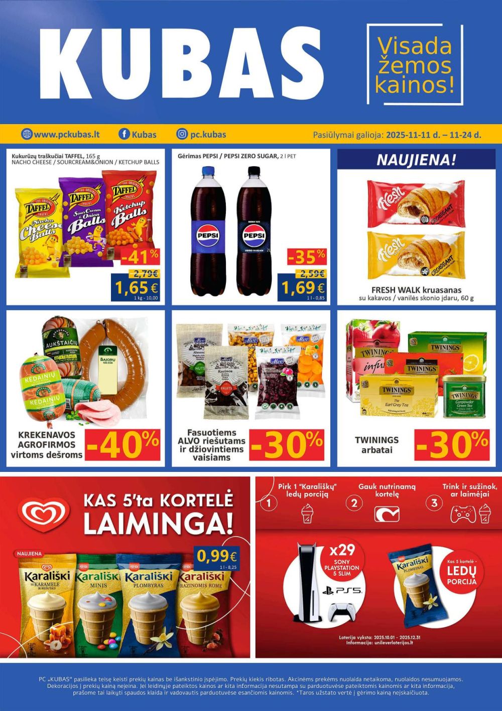 KUBAS akcijų ir nuolaidų leidinys 2025-11-18 - 2025-11-27