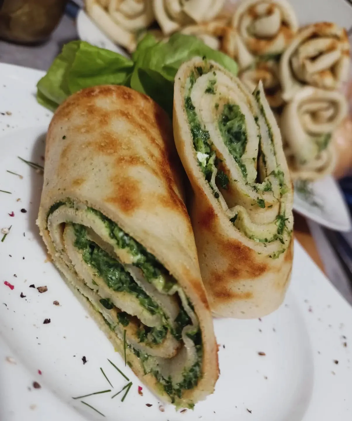 Naleśniki ze szpinakiem i fetą