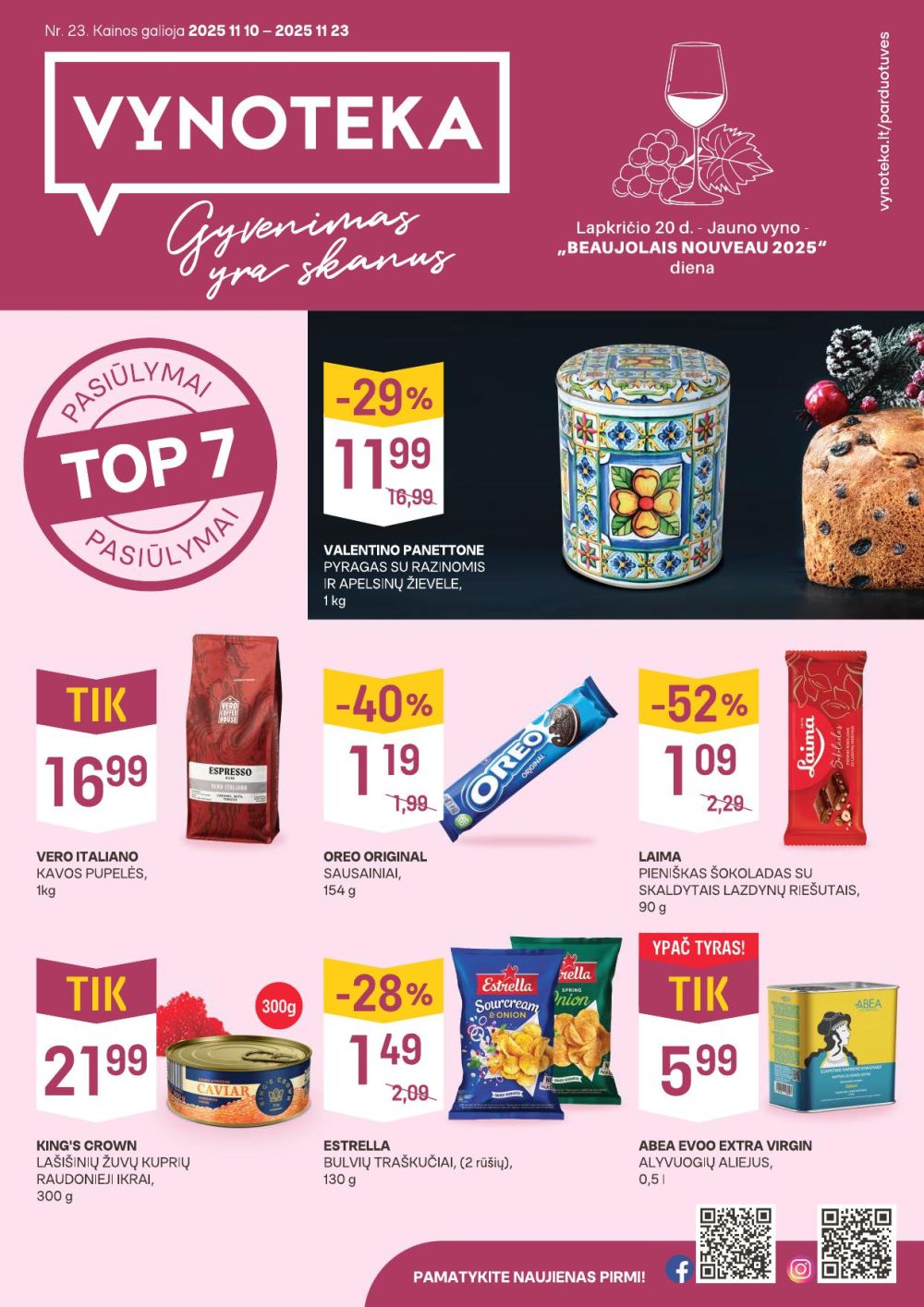 VYNOTEKA akcijų ir nuolaidų leidinys 2025-11-24 - 2025-12-06