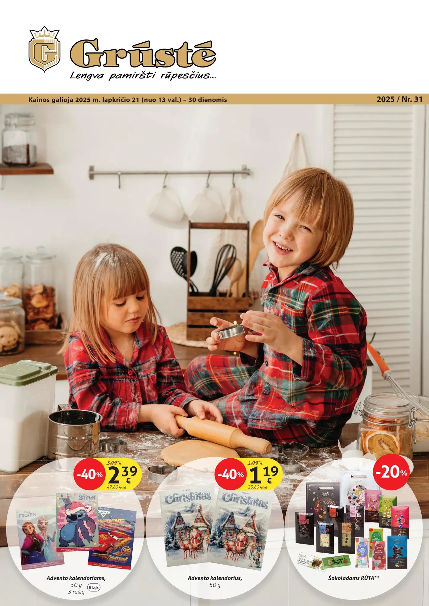 GRŪSTE akcijų ir nuolaidų leidinys 2025-11-24 - 2025-12-03