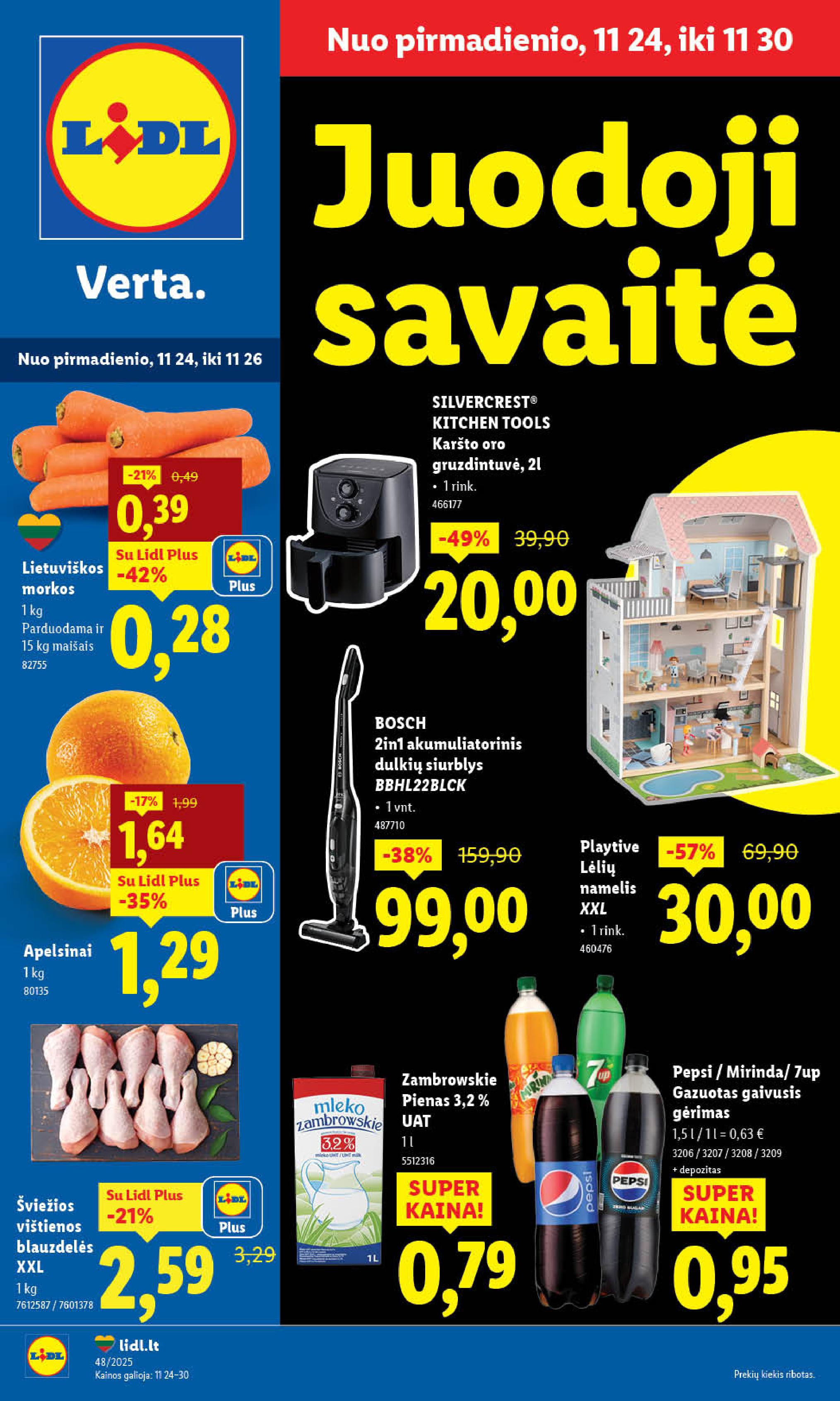 LIDL akcijų ir nuolaidų leidinys 2025-11-24 - 2025-11-30