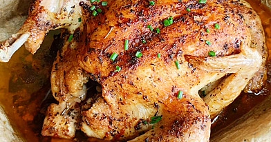 Skaniai kepta višta su citrina ir medumi