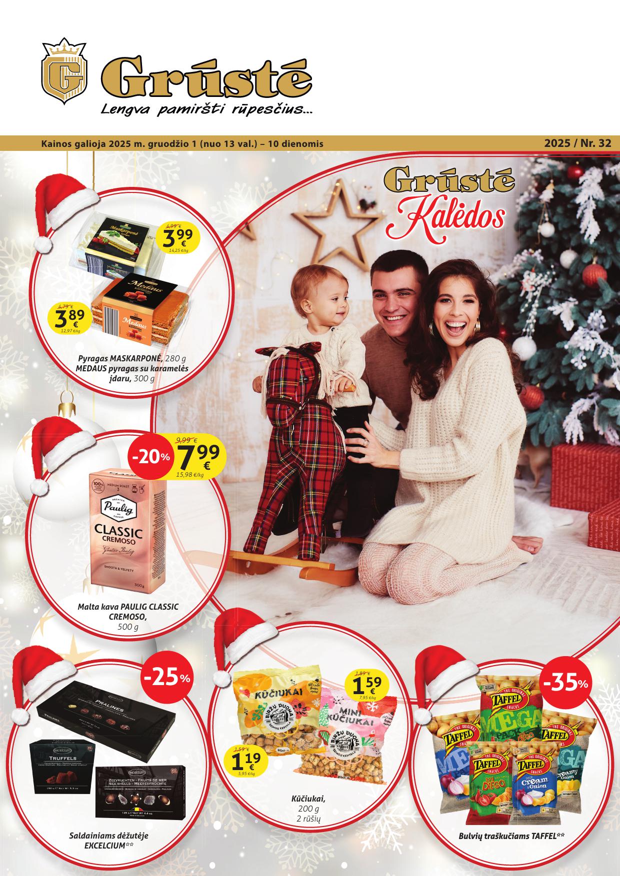 GRŪSTE akcijų ir nuolaidų leidinys 2025-12-08 - 2025-12-17