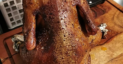 Kepta antis orkaitėje, marinuota sūryme