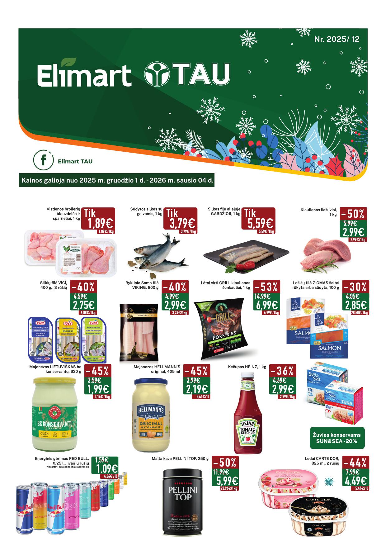 TAU akcijų ir nuolaidų leidinys 2025-12-10 - 2025-12-19