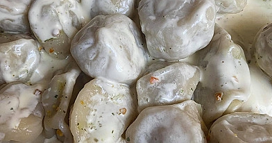 Chinkaliai - gruziniški koldūnai su mėsos įdaru