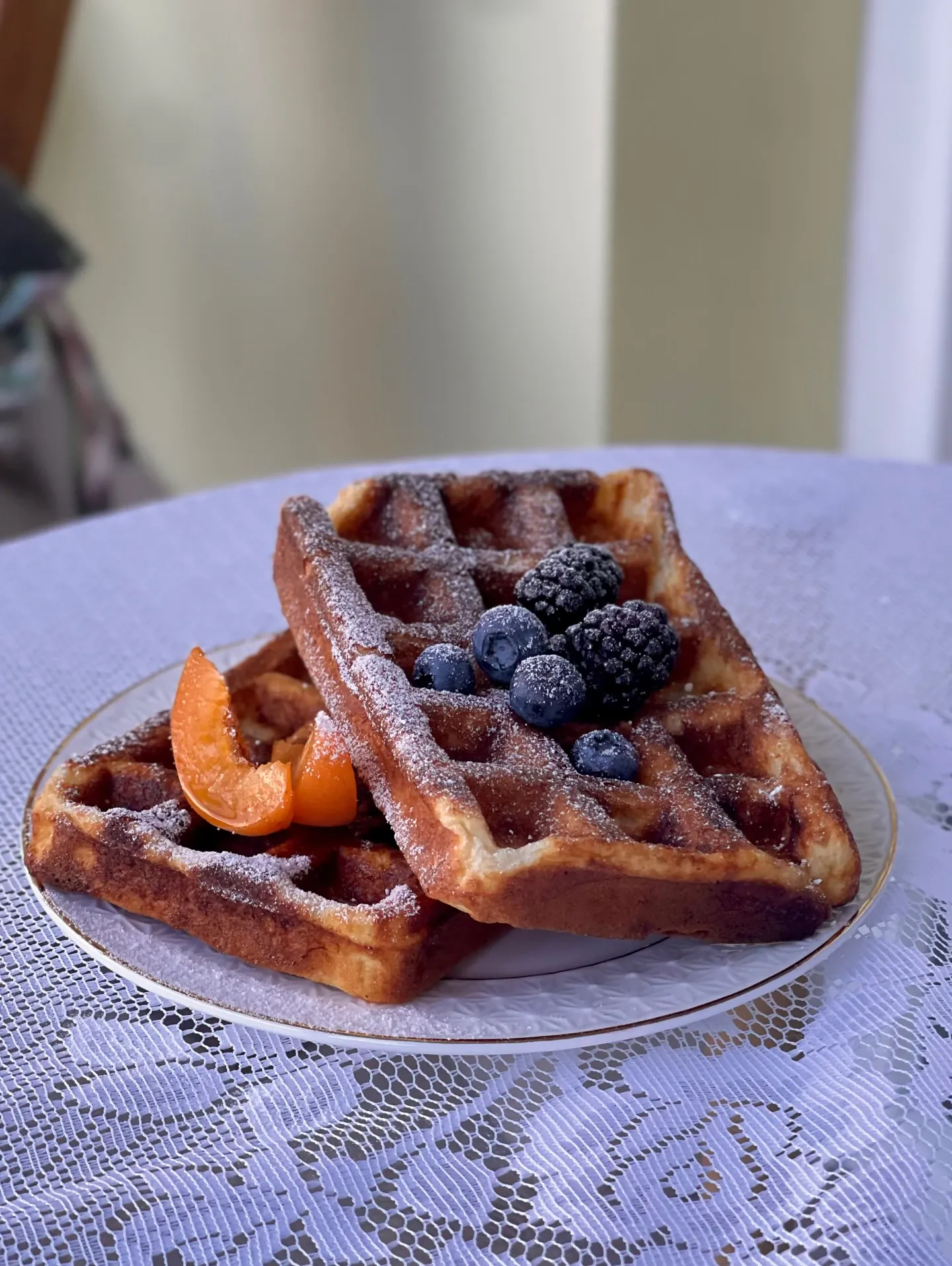 Rikotos ir kukurūzų miltų vafliai