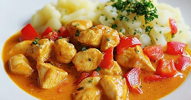 Vištienos ir cukinijų troškinys