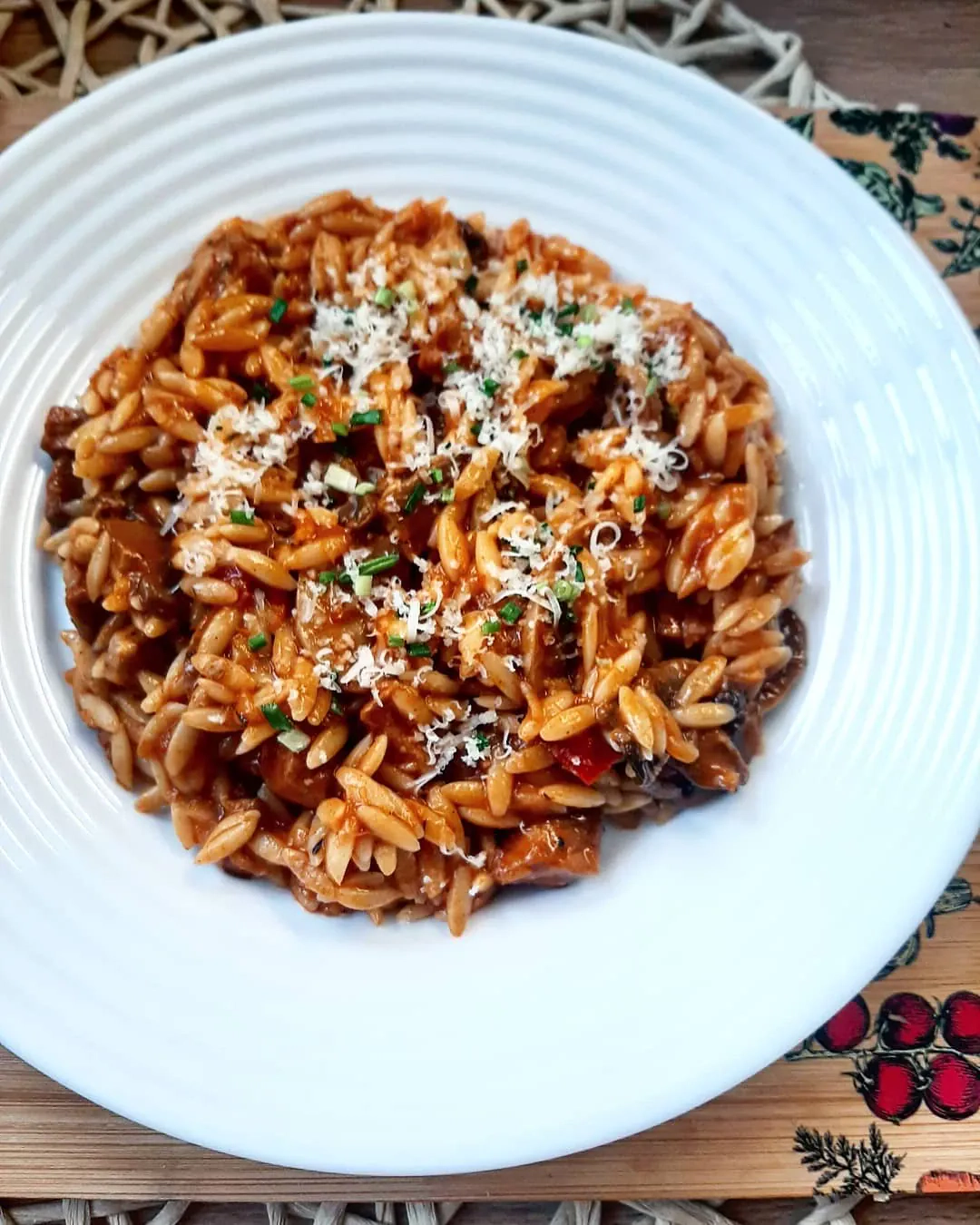 Makaron orzo z gorgonzolą