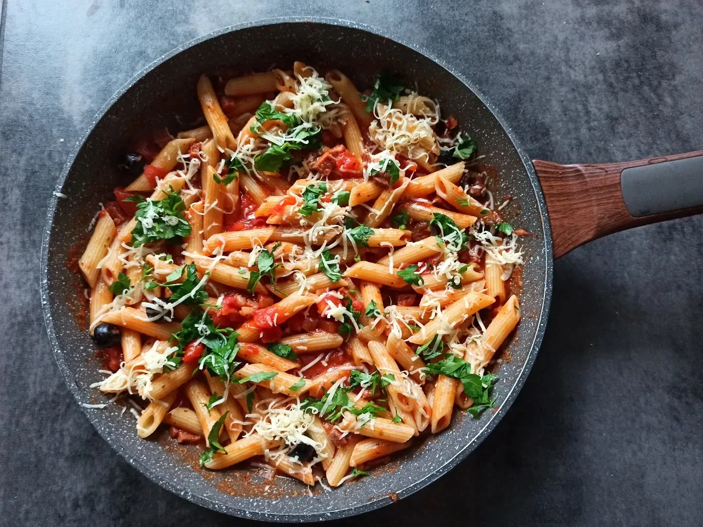 Makaron z ricotta, szpinakiem i kurczakiem