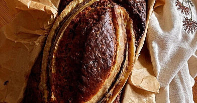 Chlebek bananowy z olejem i kakao