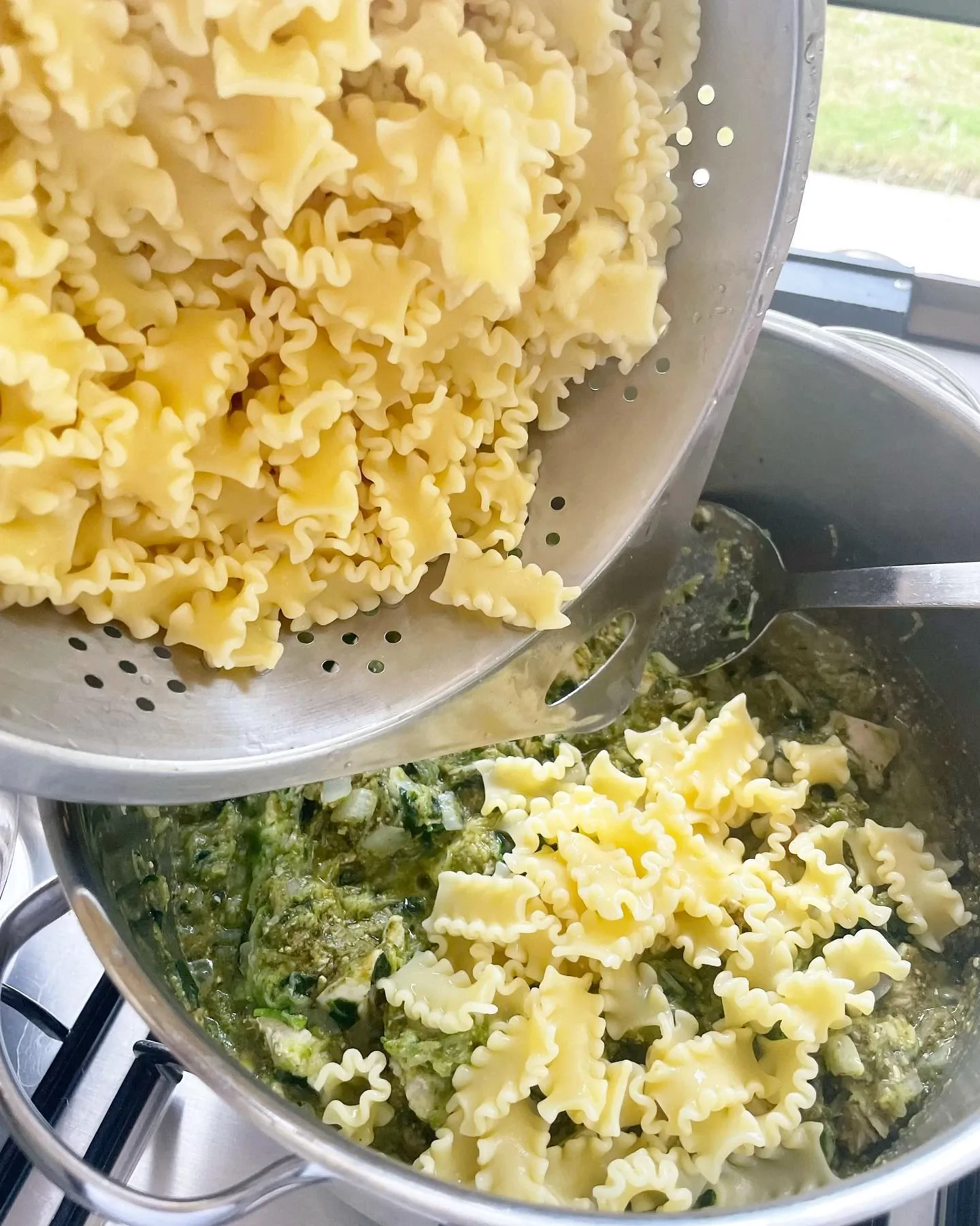 Ground Chicken Pesto Pasta